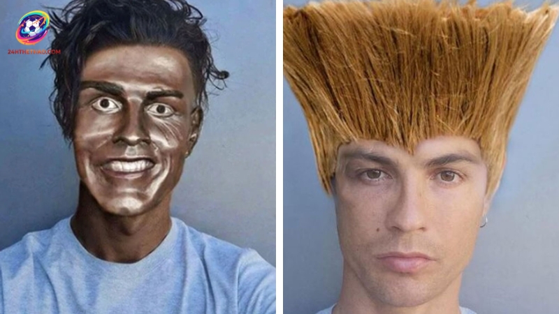 Cộng đồng mạng thích thú chế ảnh kiểu tóc của Ronaldo