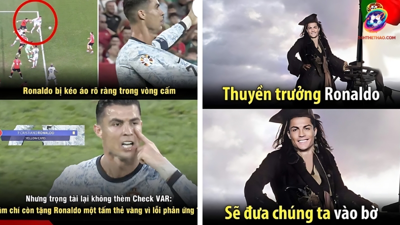 Biểu cảm đỉnh cao của Ronaldo trở thành nguồn cảm hứng meme