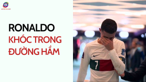 ronaldo khóc trong đường hầm
