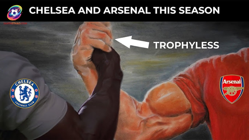 Chelsea và Arsenal chế ảnh meme