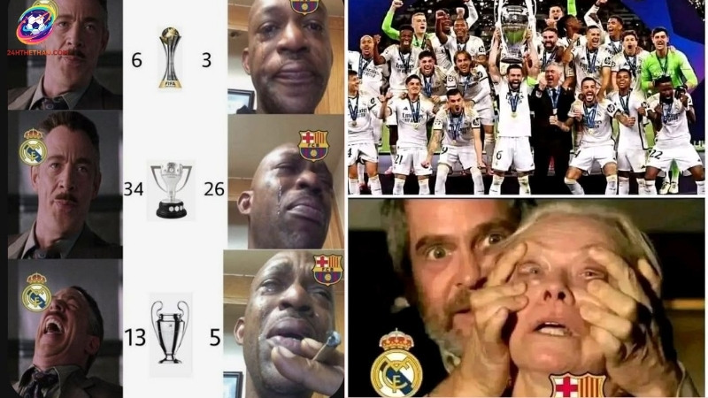 Không so sánh thì không thương đau - Meme Barca troll mạnh