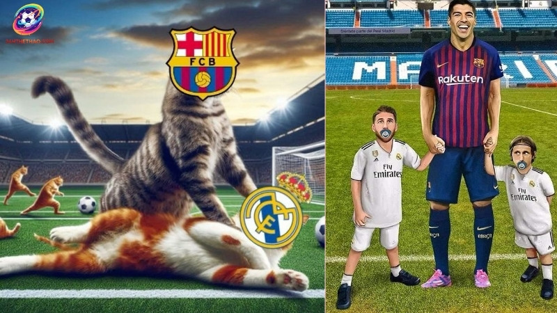Real và Barca là nguồn sáng tạo meme vô tận