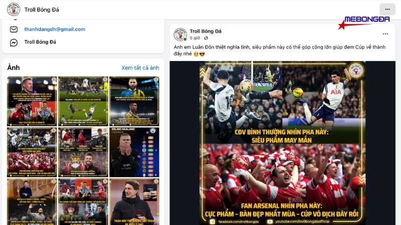 Việc fanpage “biến mất” đột ngột khiến nhiều người nhầm tưởng Troll Bóng Đá bị Facebook xử phạt