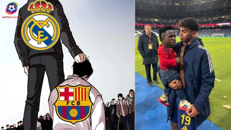 Trung bình các meme của Barca khi khịa Real